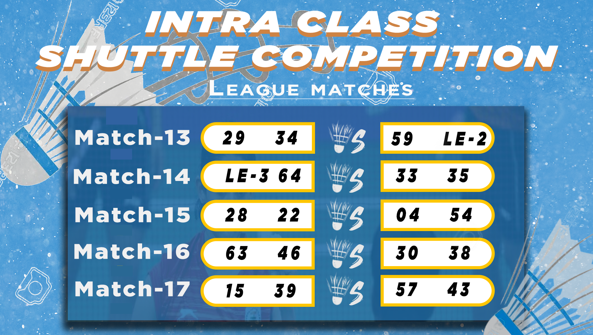 Sports Academy Shuttle Competition Poster thumbnail