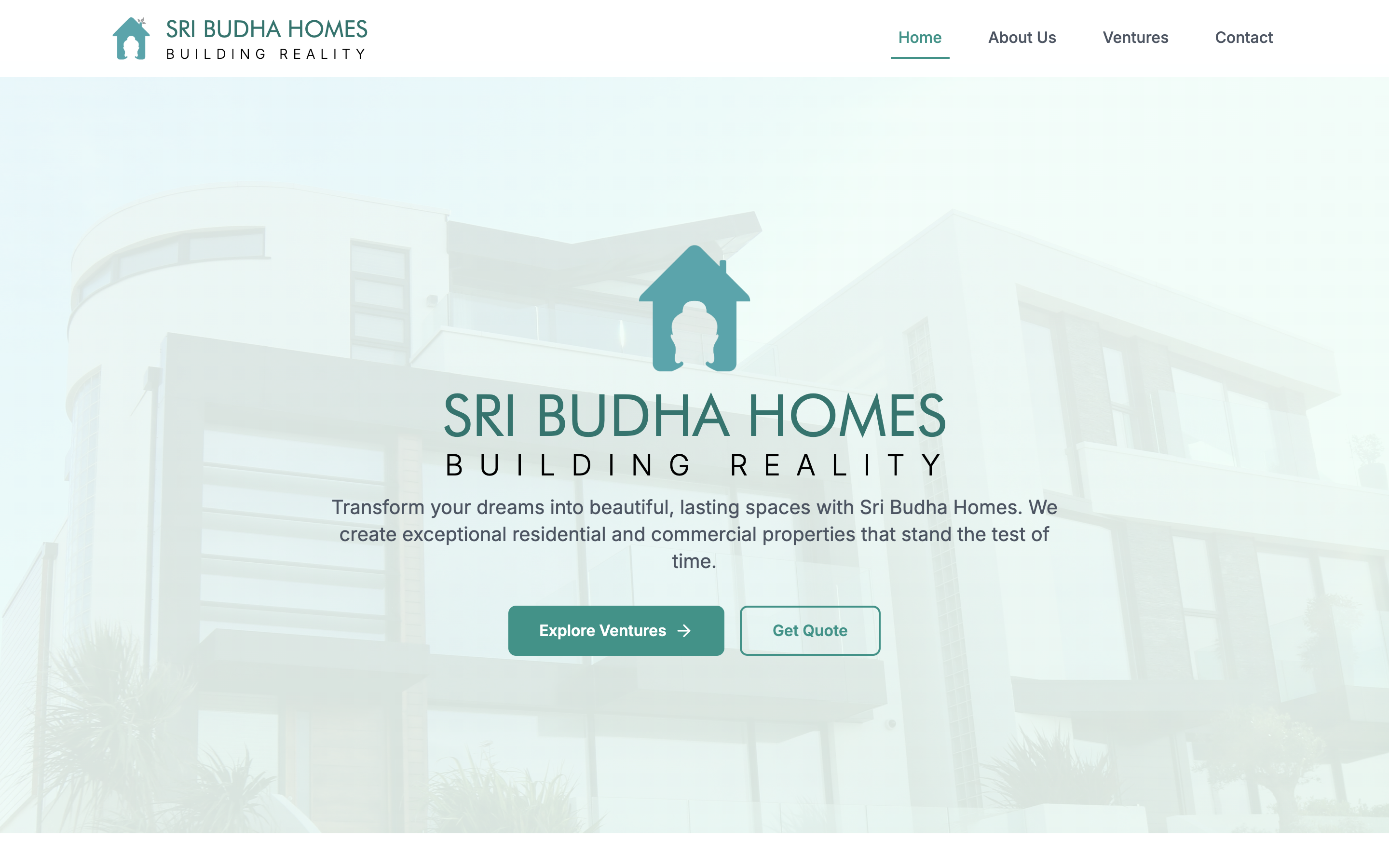Sri Budha Homes Website