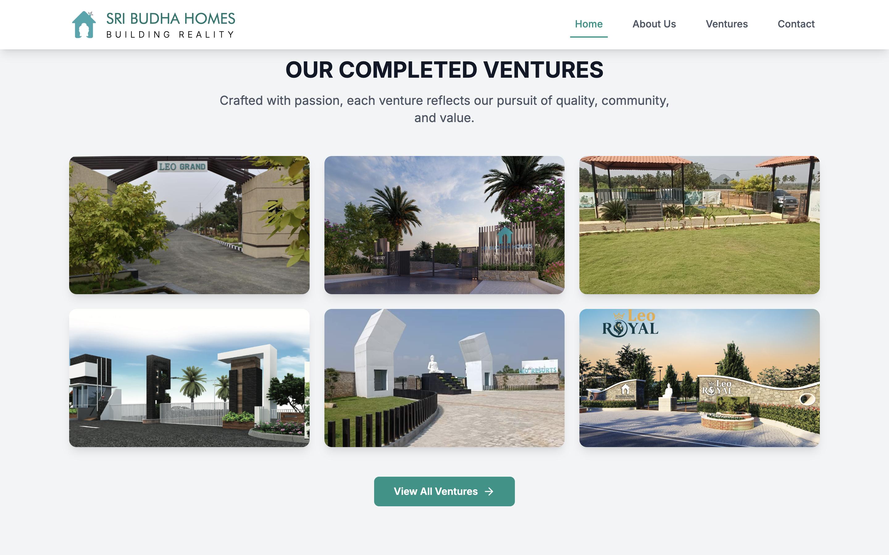 Sri Budha Homes Website